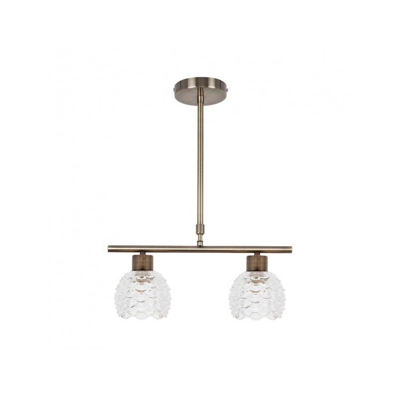 Lámpara Coventry cuero 2 x LED E-14 Fabrilamp